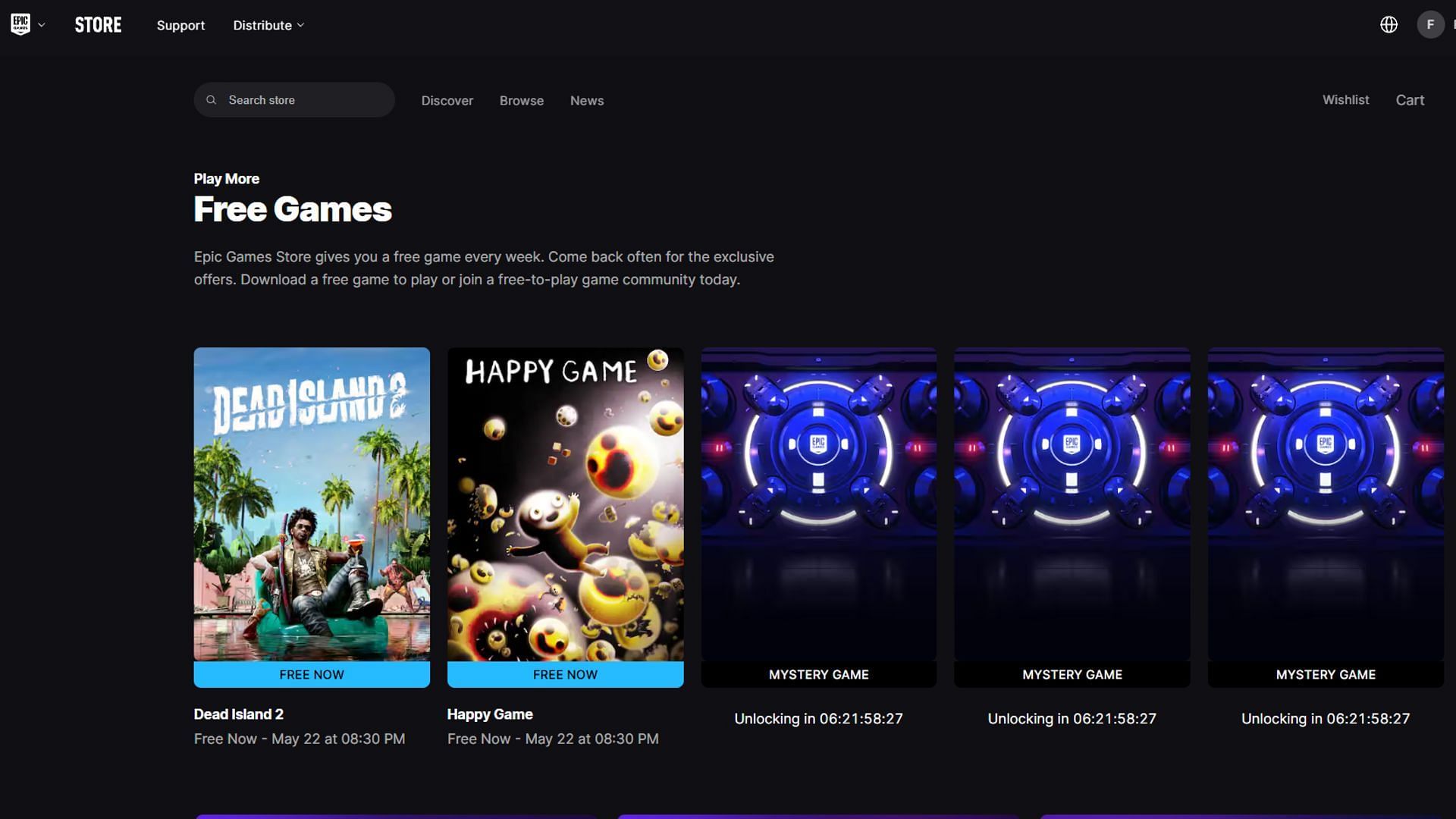 Three more mystery-based games will be released for free between May 22 and May 29, 2025. (Image via Epic Games)